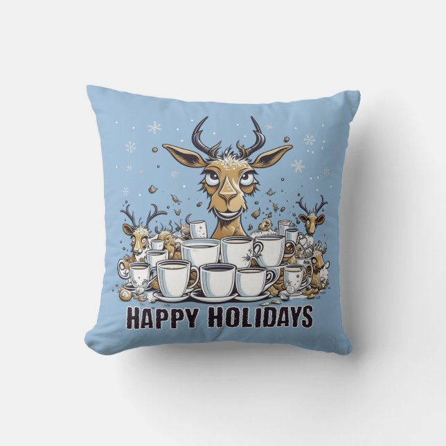 Coussin Café Reindeer (Recto)