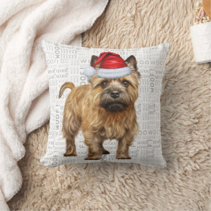 Coussin Cairn Terrier Amoureux des chiens Noël