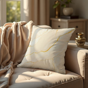 Coussin Calacatta Gold Marble Abstrait - Luxe Veins