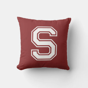 Coussin Caliente Red Custom Initiale Pillow