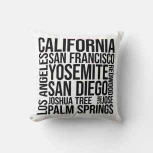 Coussin California Cities Word Art - San Francisco