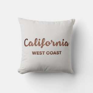 Coussin Californie Côte Ouest Nice Design Texte