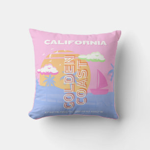 Coussin Californie, Travel Art, Preppy