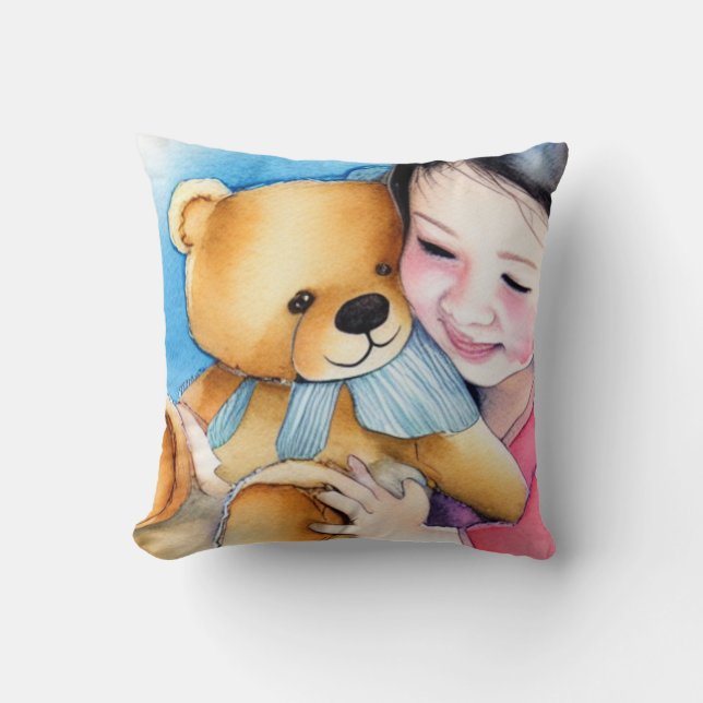 Coussin Câlins à un ours (Recto)