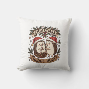 Coussin Calins de haie de Noël Chapeaux de Père Noël pour