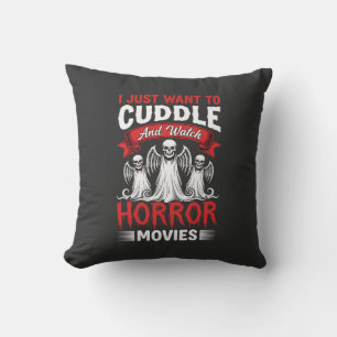 Coussin Câlins et films d'horreur Squelette Halloween