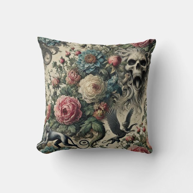 Coussin Call to the Night Gallery – Gothic Victorian (Recto)