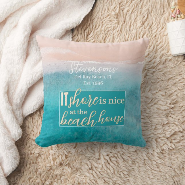 Coussin Calligraphie blanche élégante Nom de famille Maiso (Couverture)