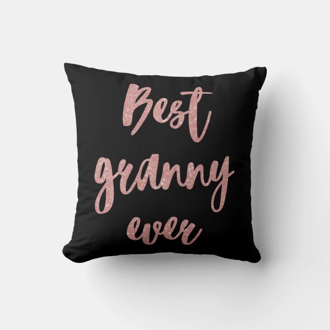 Coussin Calligraphie Parties scintillant rose Meilleure Gr (Recto)