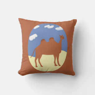 Coussin Camel Whimsical sur les dunes du désert