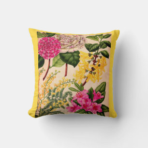 Coussin camélia, forsythie, rhododendron et acacia