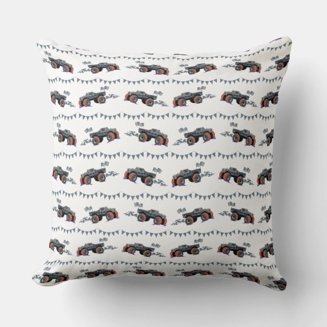 COUSSIN CAMION DE MONSTRE 4 PILOTE À TRAVERS (Recto)