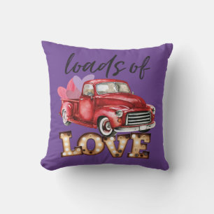 Coussin Camion Rouge Charges d'amour Décor