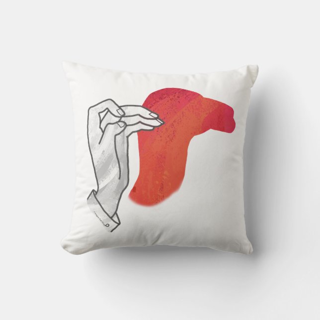 Coussin Camion Silhouette Main Rouge (Recto)