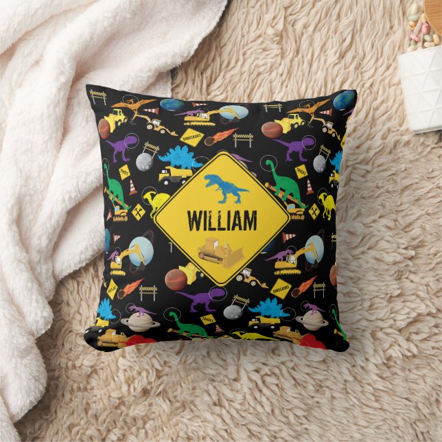 Coussin Camions de construction Astronaut Dinosaures dans  (Couverture)