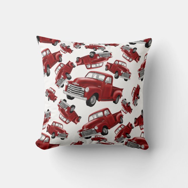 Coussin Camions rouges (Recto)