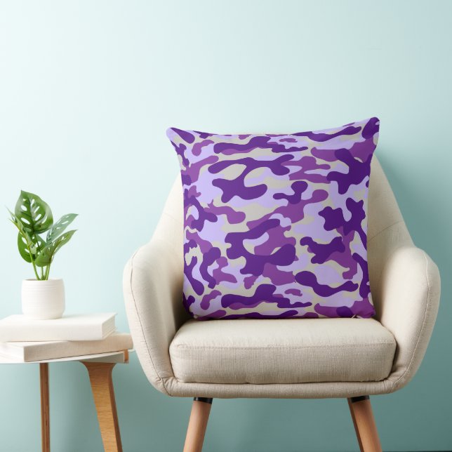 Coussin Camo gris violet (Chaise)