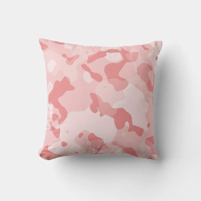 Coussin Camo rose bébé; Camouflage (Recto)