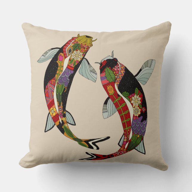 Coussin camomille koi (Recto)