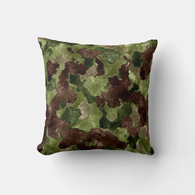 Coussin Camouflage Brown cool vert Jeu d'oreiller (Recto)