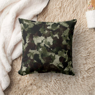 Coussin Camouflage Brown Jeu d'oreiller vert