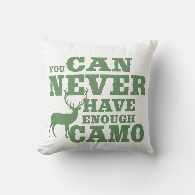 Coussin Camouflage d'humour de chasse de cerfs communs (Recto)