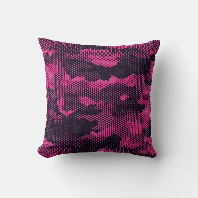 Coussin Camouflage hexagonal, texture militaire arrière -  (Recto)