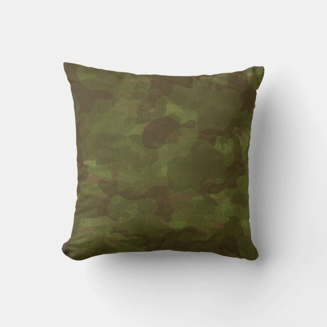 Coussin Camouflage Militaire de Bois (Recto)