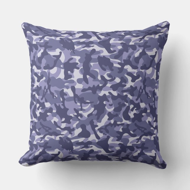 Coussin Camouflage Navy Violet  (Recto)