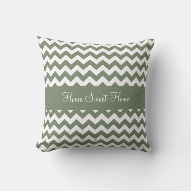 Coussin Camouflage Vert Chevron (Recto)