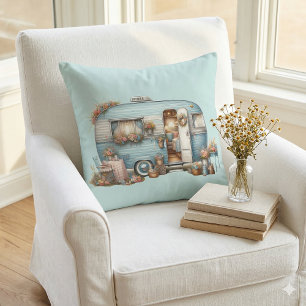 Coussin Camp de vacances Fleurs vintage Style bohème