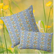 Campagne Cottage Bleu Blanc Jaune Tournesols