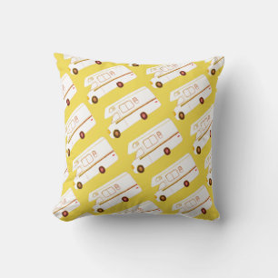 Coussin Camper vintage RV Jaune