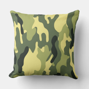 Coussin Camping Chasse Camouflage vert