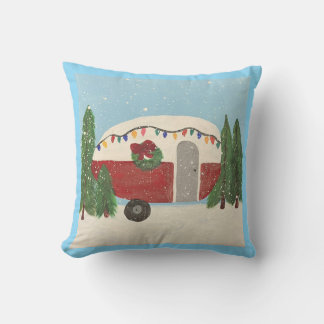 Coussin Camping remorque à Noël