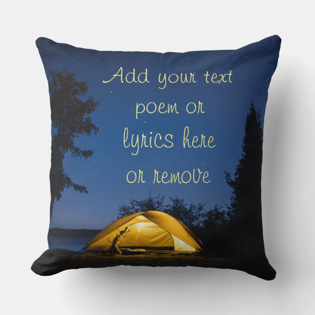 Coussin Camping Sous Les Étoiles (Recto)