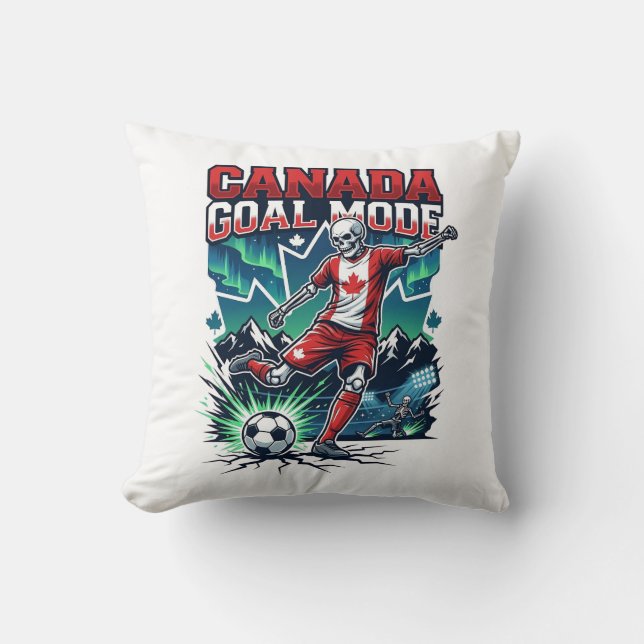 Coussin Canada Mode de but squelette attaquant nations dyn (Recto)