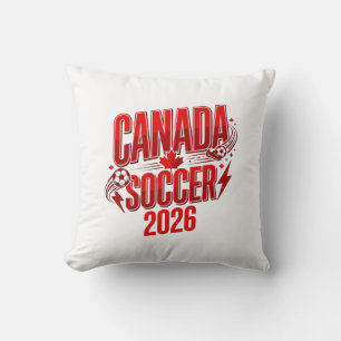 Coussin Canada Soccer 2026 Soccer Bold Typographie de pays