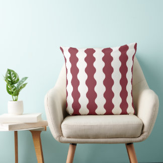 Coussin Canapé Cranberry Cottagecore Moderne aux Rayures O