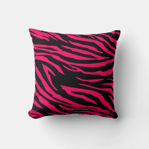 Coussin Canapé d'impression en zèbre noir rose chaud Jeu d
