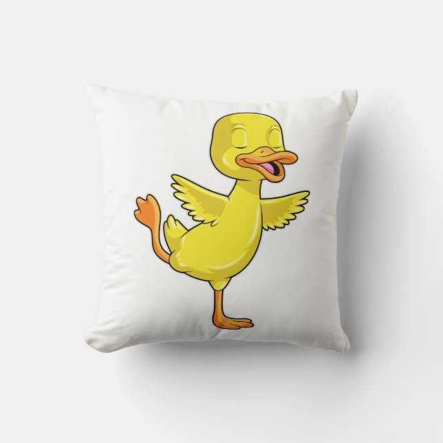 Coussin Canard au Yoga Fitness sur une jambe (Recto)