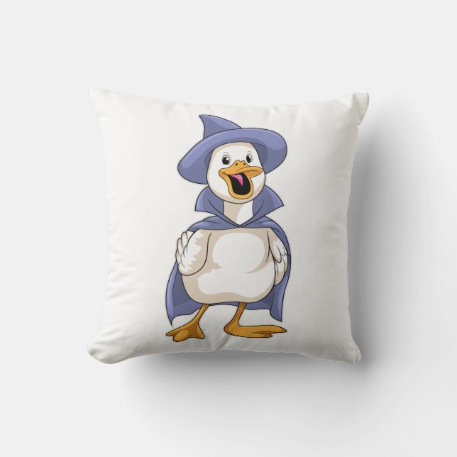 Coussin Canard comme sorcière avec Casquette (Recto)