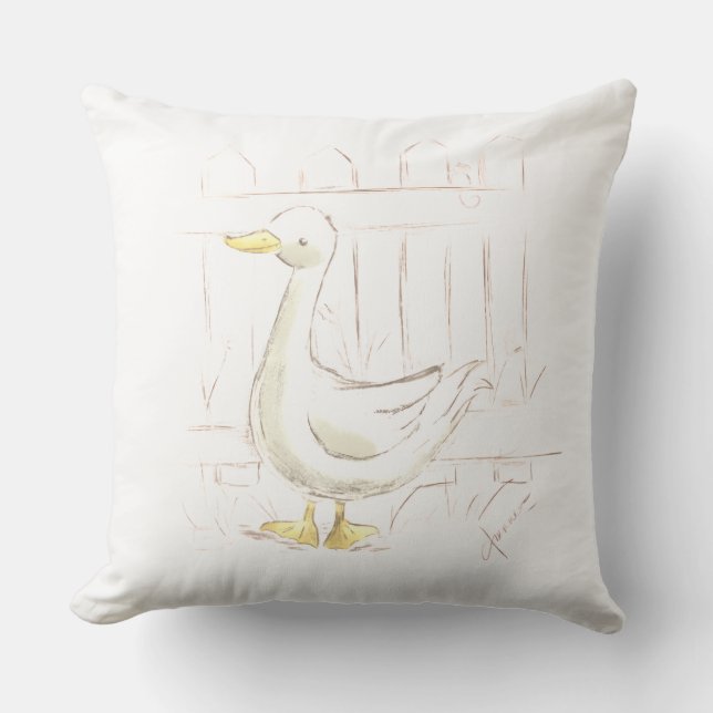 Coussin Canard de livre d'histoires (Recto)