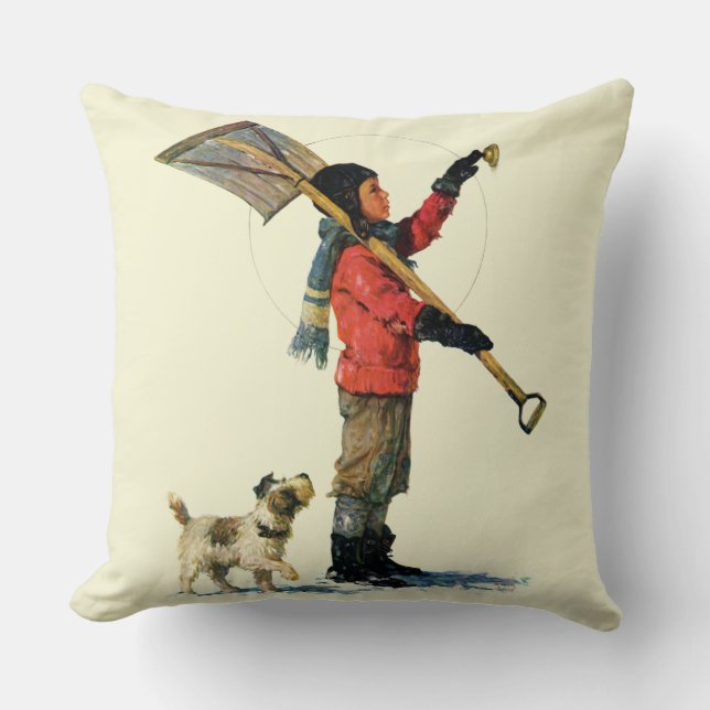 Coussin Canard souchet de neige (Recto)