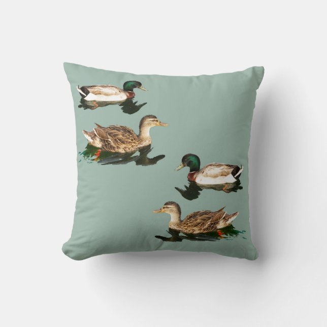 Coussin Canards colverts (Recto)