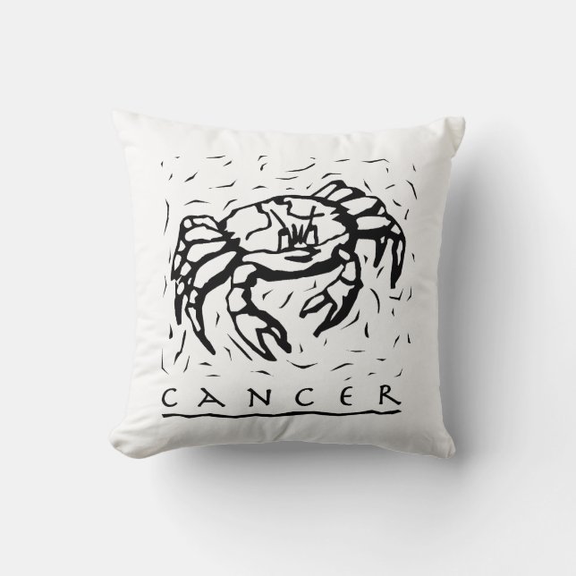 Coussin Cancer Anniversaire Année Astrologique Zodiaque (Recto)