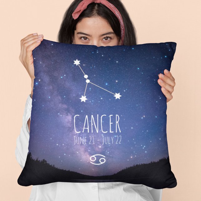 Coussin Cancer | Constellation Zodiaque personnalisée (Créateur téléchargé)