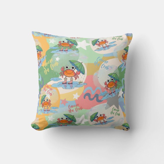 Coussin Cancer du crabe constellation d'étoiles zodiac (Recto)