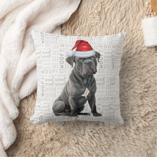 Coussin Cane Corso Amoureux des chiens Noël