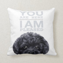 Caniche de jouet noir avec la typographie